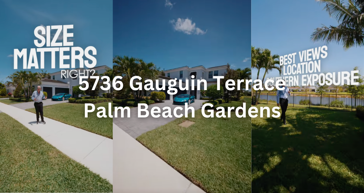 A collage of photos from a tour of 5736 Gauguin Terrace in Palm Beach Gardens